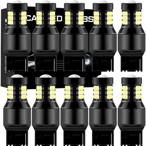 10x W21W T20 W21/5W P21W PY21W BAY15D P27/7W P27W T15 W16W LED Bulbs R5W 1500LM White Car Turn Signal Brake Lights 12V Auto Lamp