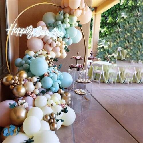 195pcs Blue Balloons Set DIY Arch Garland Kit For Party Decoration Birthday Wedding Latex Baloons Metallic Chrome Gold Globos