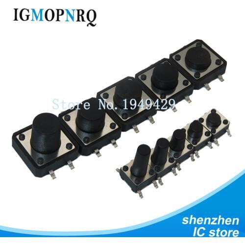 20PCS SMD 4PIN 6x6x4.3/5/6/7/8/9/10 mm Micro Tact Switch 0.5A 50V Push Button Switches 6x6x4.3mm 6x6x5mm 6x6x6mm 6x6x7mm 6x6x8mm