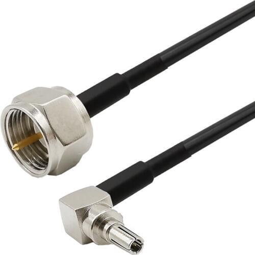 3/6/9M F Type Male Plug to CRC9 Male Right Angle RF Pigtail Wire Crimp RG174 Pigtail Cable CRC9-F Type Plug for HUAWEI Mode