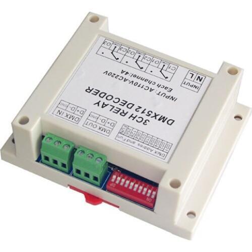 3CH DMX512 relay decoder;AC110-220V input;3 group repay switch