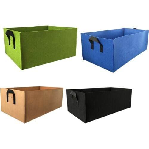 4Pcs Rectangular Beautiful Planting Bag Planting Bag Color Thick Felt Non-Woven Fabric Flower Vegetable Plant Growth Bag