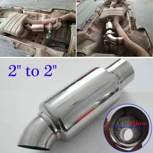 51mm Pro Exhaust Muffle Pipe Tool Home Stainless Steel Car Exhaust Downpipe Sound Tuning Muffler Pipe