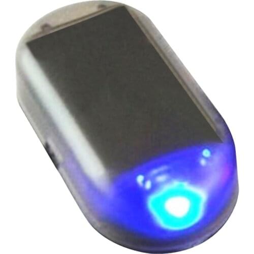 Car LED Alarm Lights Simulate Imitation Fake Solar Security System Warning Flash Anti-Theft Lamp Universal Interior Decoration