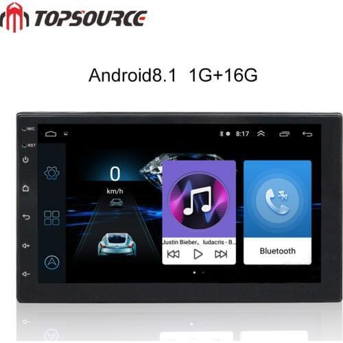 TOPSOURCE 7" Car Multimedia Player Android GPS Navigation 2 DIN HD Auto radio WiFi USB FM 2 Din Car Audio Radio Stereo Backup