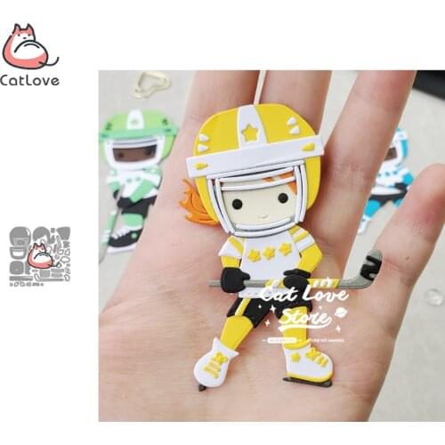 Catlove Girl ice hockey player Metal Cutting Dies Scrapbooking Mold Stencil Die Cuts Card Craft Embossing New Dies For 2020