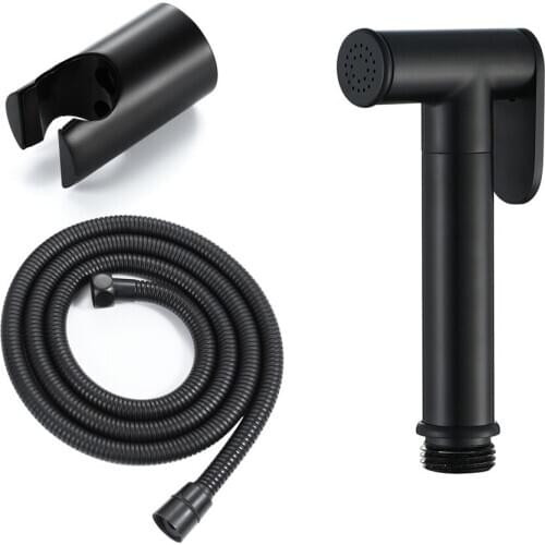 Black Color brass hand held bidet shattaf kit sprayer douche set hand shower head New
