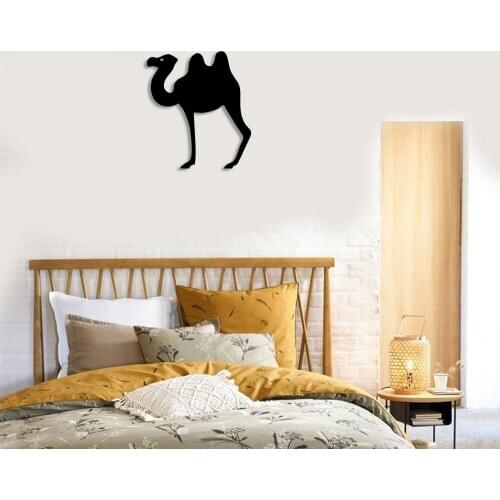 Hump Camel Side View Wall Room Home Accessory Wooden Table 44x50cm