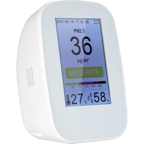 KKMOON Air Quality Detector Indoor/Outdoor Digital PM2.5 Gas Monitor TVOC Tester Air Analyzers with Rechargeable Battery D9-B/D