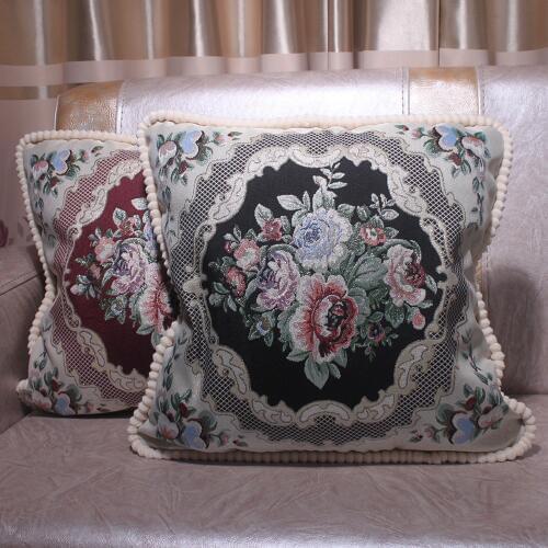 CURCYA European Design Floral Elegant Sofa Cushion Covers Home Decorative Classic Square Vintage Pillow Case Covers