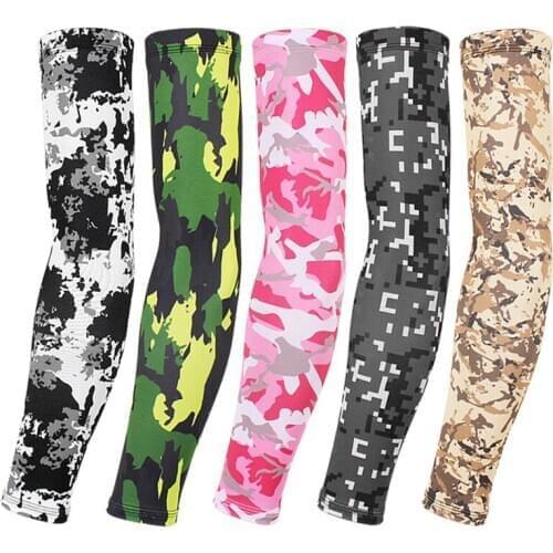 15 Colors Camouflage Arm Sleeve UV Sunscreen Cool Arm Cover Outdoor Cycling Running Cooling Sunshade Elbow Cover