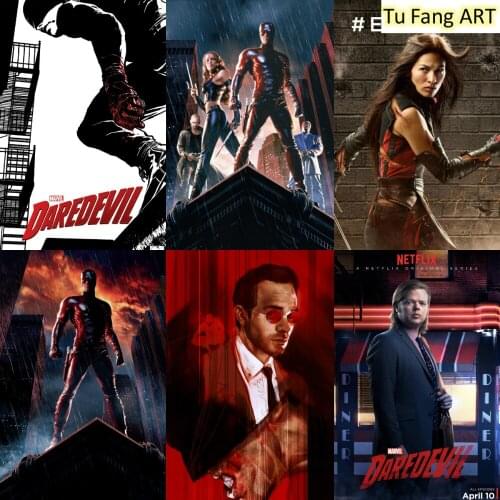 Canvas Painting Wall Art Daredevil Daredevil Marvel Superhero Posters and Prints Pictures for Living Kids Nordic Home Decoration