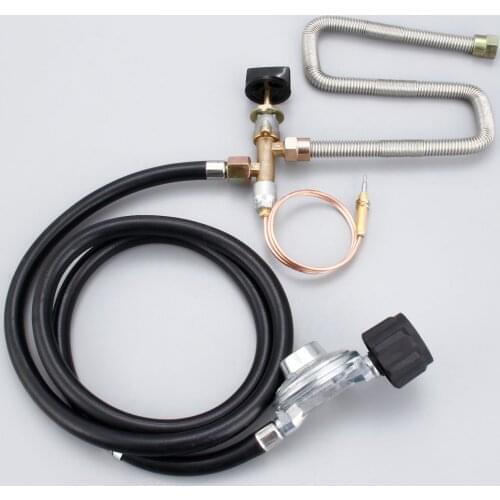 Propane Fire Pit Gas Control Valve System Regulator Kit With Hose 600mm Universal M8 Thermocouple 24inch Whister Free Flex Line