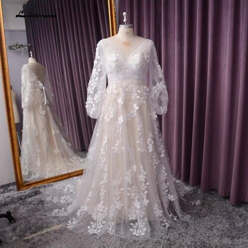 2021 Mermaid Wedding Dresses Boho V-Neck Lace Wedding Gown Short Sleeves Satin Bride Dress suknia slubna syrenka