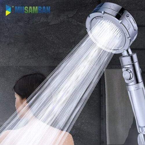 MUSAMBAN Filter Pressurized Shower Head High Pressure 3 Modes Shower Head Water Saving Home Products Bathroom Accessories Set