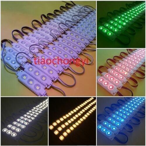 New 20pcs Molding Waterproof 3LED 5050 SMD RGB White Module Decorative Light Lamp 12V