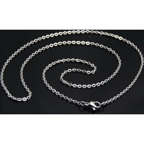 1.5mm Trendy Men Women Necklace Stainless Steel Necklace Cuban Chain Top Quality Fashion Girls Necklace Gifts Choker Jewelry