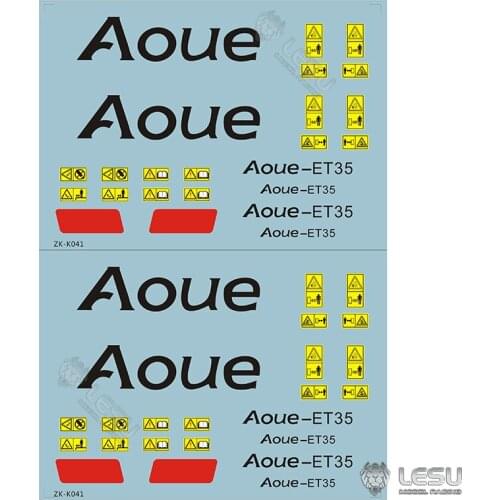 Decal Sticker for 1/14 DIY LESU Metal Hydraulic Aoue ET35 RC Excavator Model TH19252-SMT3
