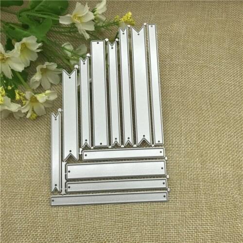 Strips Slimline Rectangle Metal Cutting Die Stencils for DIY Scrapbooking Album Decorative Embossing Handmade Paper Cards Gift