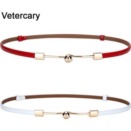 Fashion Ladies Candy Color Thin Belt PU Patent Leather Alloy Buckle Women Adjustable Belts Female Elegant Decoration Waist Strap