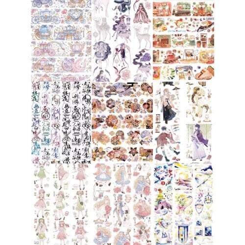 Fairy Lovely Girl Collection PET Tape for Card Making Bullet Journal DIY Scrapbooking Decorative Sticker