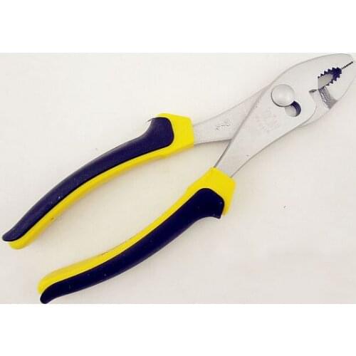 BESTIR yellow and black chromium-vanadium steel 8" Wire Cutting Slip Joint Pliers hand tool NO.10512 freeshipping