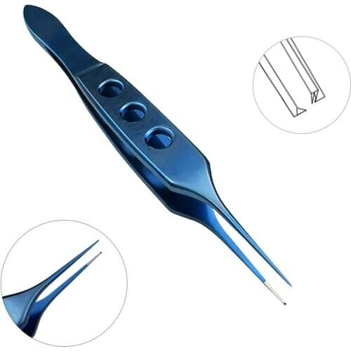 Titanium Ophthalmic Tweezer Straight Toothed Forcep Ophthalmic Instruments