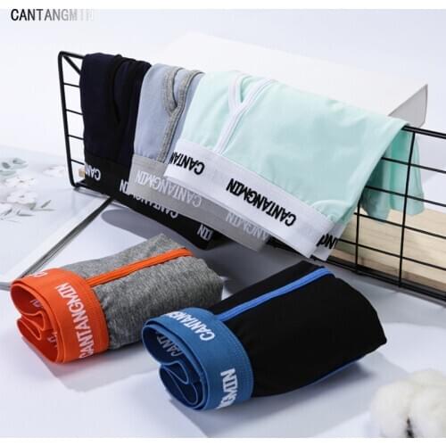 CANTANGMIN man panties cotton boxers panties breathable comfortable mens underwear trunk brand man boxer