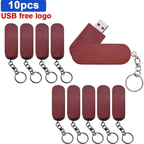 10pcs/lot free Customize Engraved LOGO wooden rotate usb 2.0 U Disk thumb pen drive 4GB 8GB 16GB 32GB 64gb for gifts