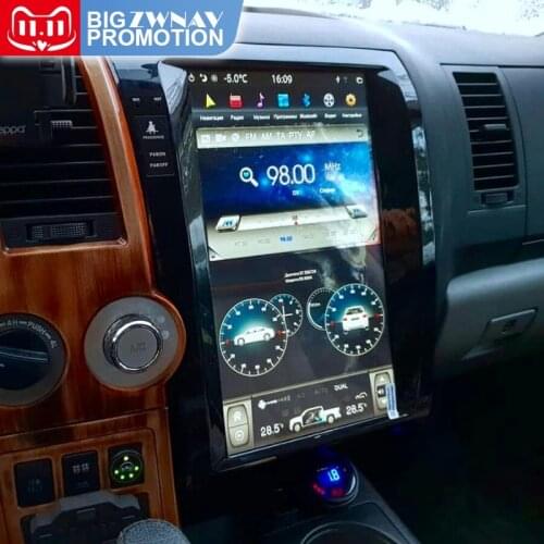 Vertical Screen Tesla Style Android Player For Toyota Tundra 2007 2008 2009 2010 2011 GPS Radio Receiver Audio Stereo Head Unit