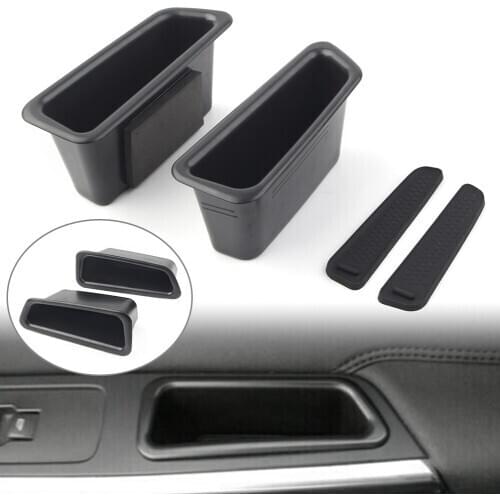 2PCS Car Front Door Storage Box Organizer Container Holder For Volvo S60 V60 2010-2017 Left Drive