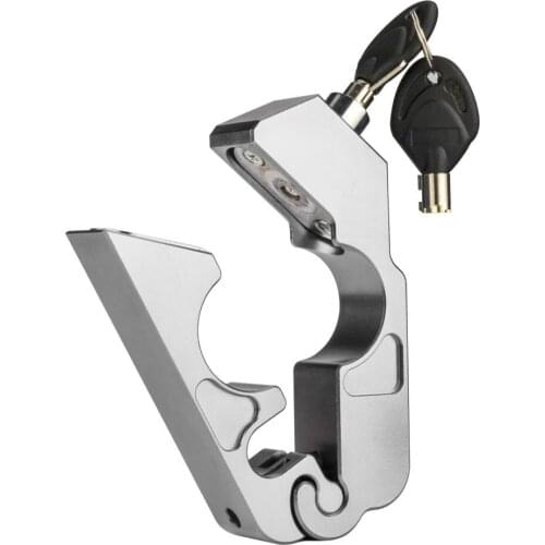 Motorcycle Handlebar Lock Grip Security Safety Locks Motorcycle Grip Lock Silver