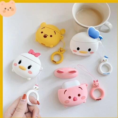 Disney Donald Duck Airpods Protective Shell Wireless Bluetooth Headset Anti-fall Protective Cover Shell Birthday Gift