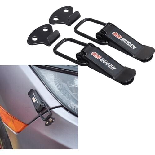 2PCS Security Hook Lock Clip Kit Car Quick Release Bumper Buckle Fasteners Trunk Front Rear Fender Bumper Hatch Buckle Fastener