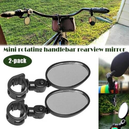 2pcs Bicycle Rearview Mirror Adjustable Handlebar Silicone Mirrors Handle Rearview Mirror Cycling Accessories Espejo Bicicleta