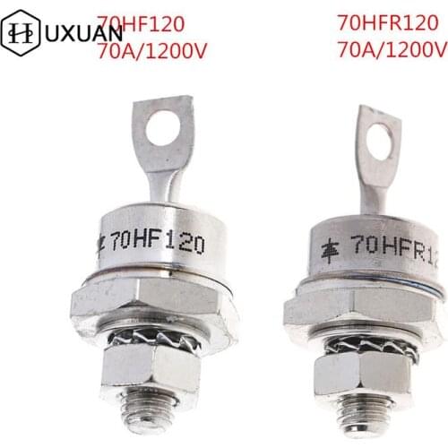 1Pcs 70HF120/70HFR120 70A 1200V High Power Rectifier Metal Stud Type Rectifier Diodes Accessories