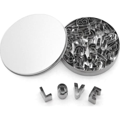 26pcs English Letters stainless steel biscuit mold set cake mould alphabet cookie cutters mold cake baking pan kitchen tools