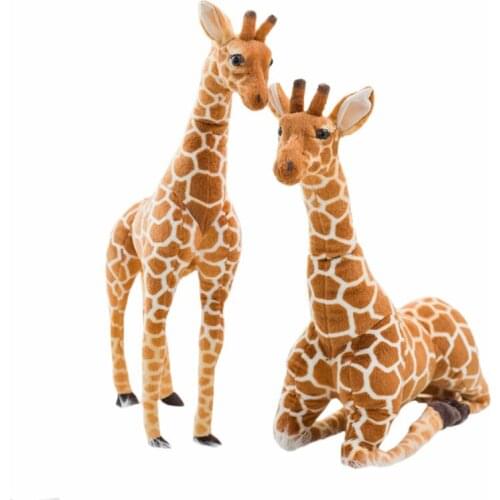 35/50/60/80/100/120cm Simulation Giraffe Adjustable Plush Toys Cute Stuffed Animal Soft Giraffe Doll Birthday Gift Kids Toy Xmas