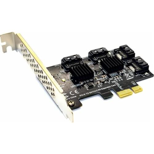 4 Port PCI Express Expansion Card Controller SATA III 6G Riser PCI-E to SATA3.0 for Household Computer Accessories