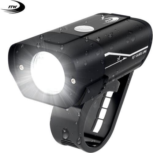 FTW Bicycle Front Light Lamps 350 Lumens USB Rechargeable Aluminum Alloy MTB Road Bike Light LED Handlebar Rainproof Lantern