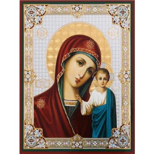 Region Orthodox Icon Printed Water-Soluble Canvas 11CT Cross-Stitch Embroidery Set DMC Threads Sewing Hobby Promotions