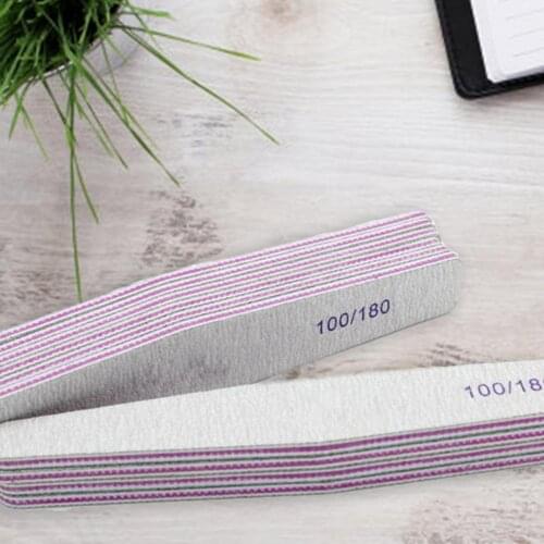 5Pcs Nail File Rhombic Sturdy Double-sided Nail Art Manicure Buffer for Women