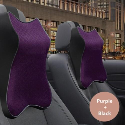 Car Headrest Neck Pillow Auto Car Seat Pillow Memory Foam Breathable Head Support Neck Rest Protector Automobiles Interior