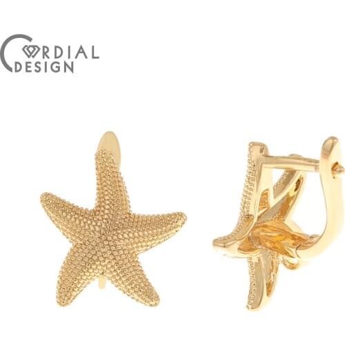 Cordial Design 10Pcs 18*23MM Jewelry Accessories/Earrings Hooks/DIY/Genuine Gold Plating/Jewelry Findings & Components/Hand Made