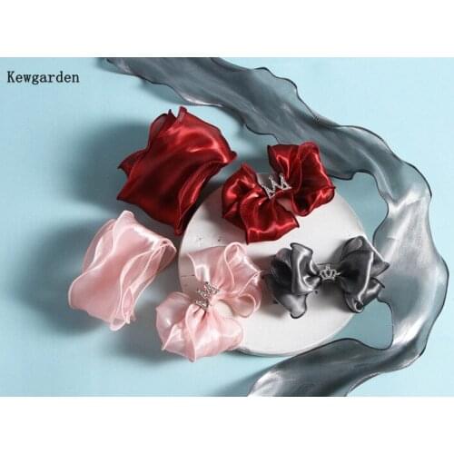 Kewgarden 2" 5.5cm 8cm Shiny Wave Voile Ribbon Handmade Tape DIY Bow hairpin Accessories Gift Packing Riband 10 Yards