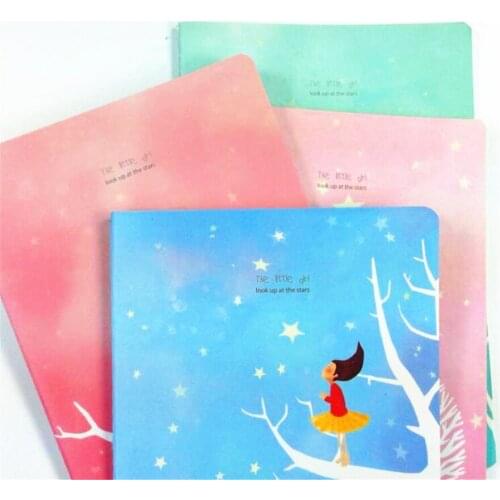 1pcs/lot trends forst fresh star girl series sketch book memo book notebook daily memo school and office supplies gift