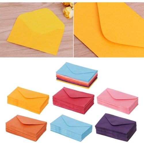 50Pcs Retro Blank Mini Paper Envelopes Wedding Party Invitation Greeting Cards Gift T8DB