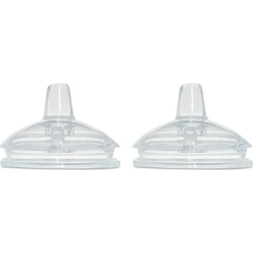 2pcs Sippy Spout Nipples for Comotomo Baby Bottle and for Mason Baby Bottle Easy To Clean Spill-Proof, 7CM Diameter