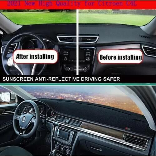 2021 New High Quality for Citroen C4L 2013-2015 Dashboard Cover Non Slip Dash Mat Sun Shade Carpet Pad Accessories