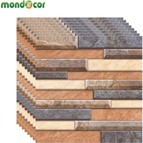 3D Wall Sticker DIY Brick Stone Pattern Self-Adhesive Waterproof Wallpaper Kitchen Backsplash Bathroom Ceiling Tiles Stickers
